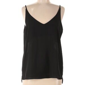 Stella Luce Black Cami V Neck Semi Sheer Sz Medium